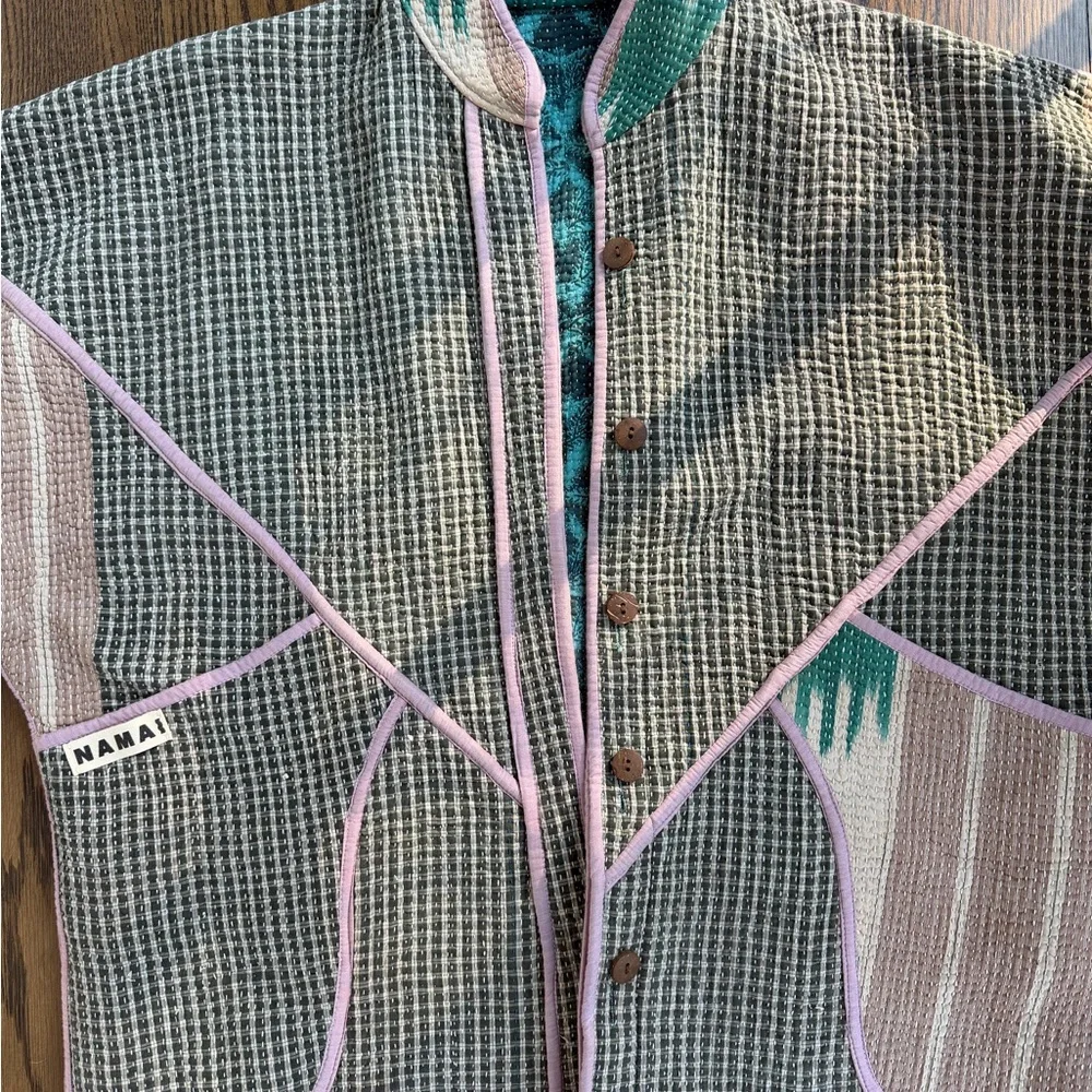 Namai: The Ladhiya Quilted Patchwork Kantha - Picture 1 of 13